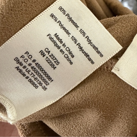 Wilfred Free Daria Tan Vegan Faux-Suede Legging Pants Aritzia Neutral Caramel S - Picture 9 of 10